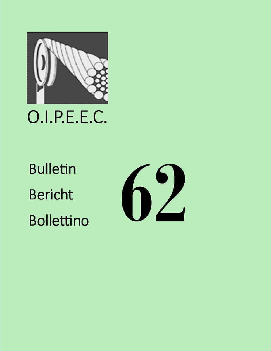 A1. Oipeec Book Store Bulletin Cover Featuring The Organization'S Logo And Publication Number 62 With Multilingual Titles And A Light Green Background.