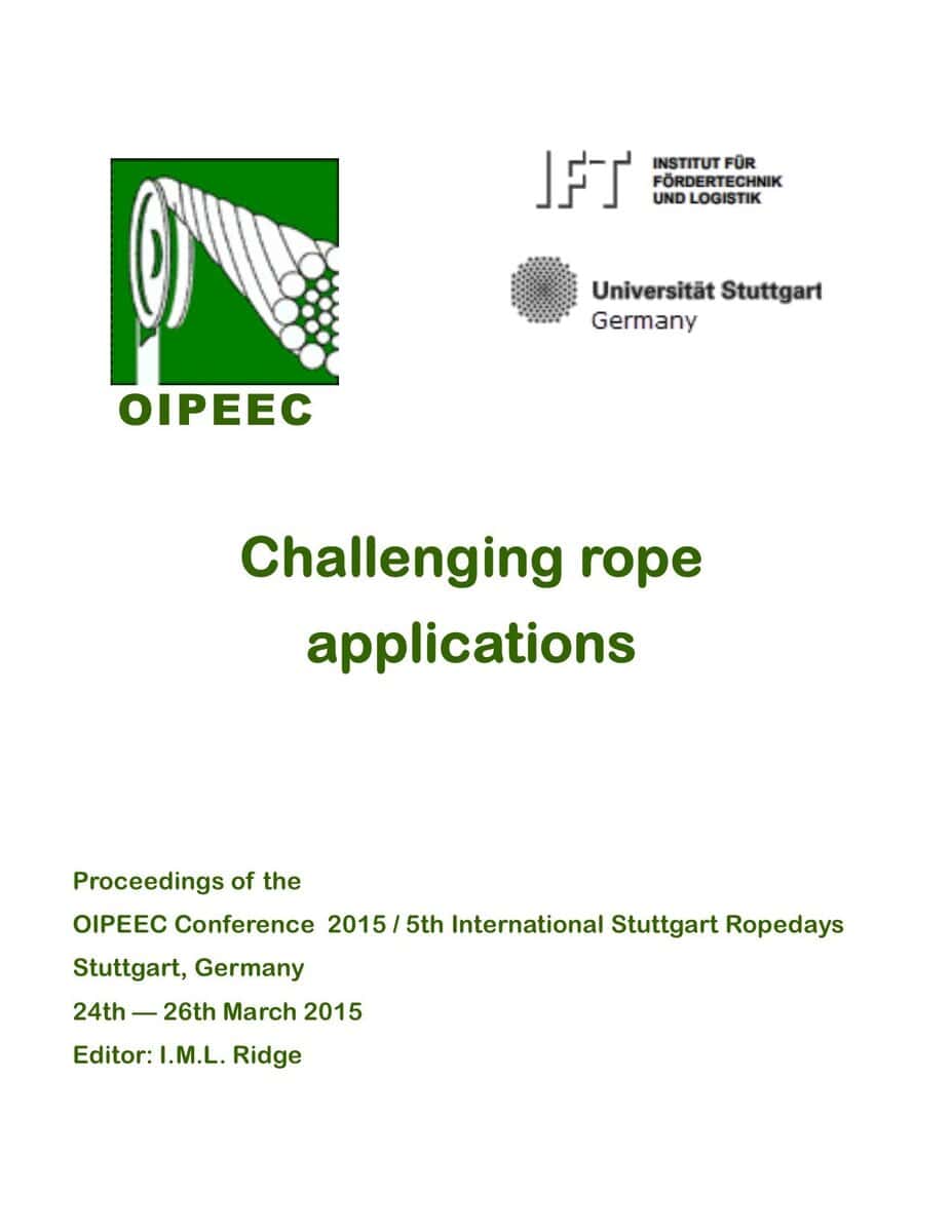 Challenging Rope Applications Book Cover For Oipeec Conference 2015, Showcasing Techniques And Innovations In Rope Access And Fall Protection For Industrial Safety Professionals.