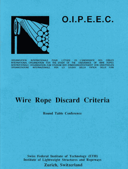 Wire Rope Discard Criteria Book Cover At Oipeec Book Store, Highlighting Technical Standards For Wire Rope Endurance Testing And Certifications.