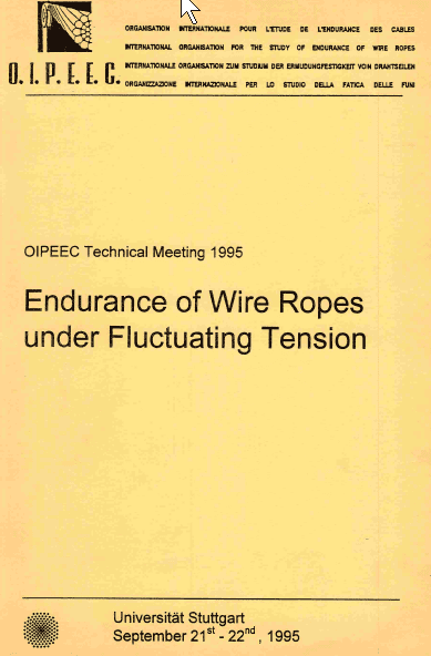 Endurance Of Wire Ropes Under Fluctuating Tension Technical Book Displayed At Oipeec Book Store, Focusing On Wire Rope Durability And Tensile Strength Research.