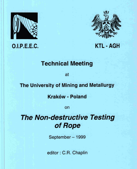 Ktl-Agh Oipeec Book Store Logo And Cover, Highlighting Technical Publications On Non-Destructive Testing Of Rope, Mining Technology, And Metallurgical Research, Promoting Educational Resources.